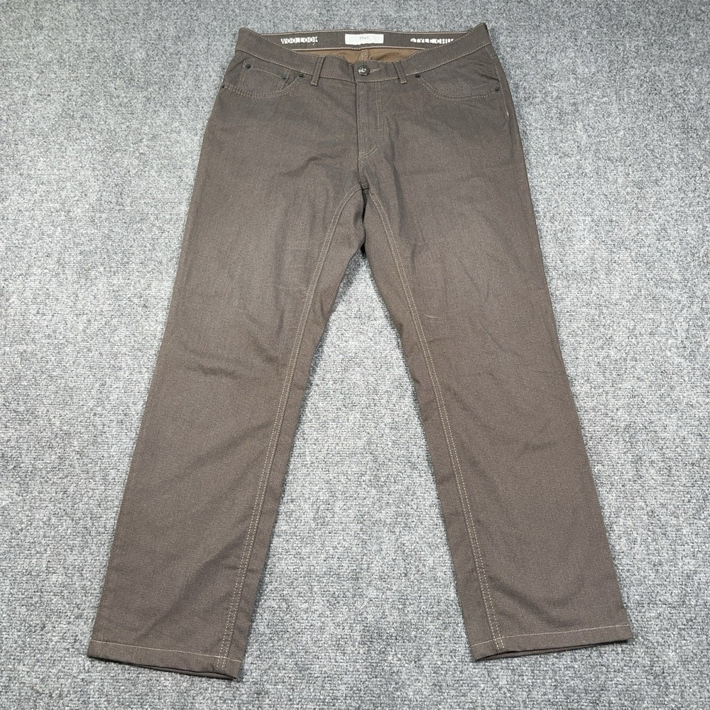 Brax Feel Good Chuck Modern‎ Fit Pants Mens 34x29 Soft Trousers Brown Preppy